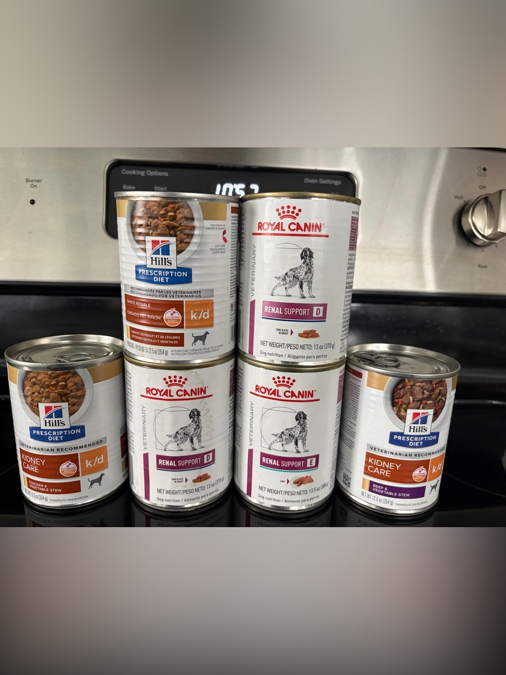 Hill Science Diet Kidney Care and Royal Canine Dog Food Cans NEW